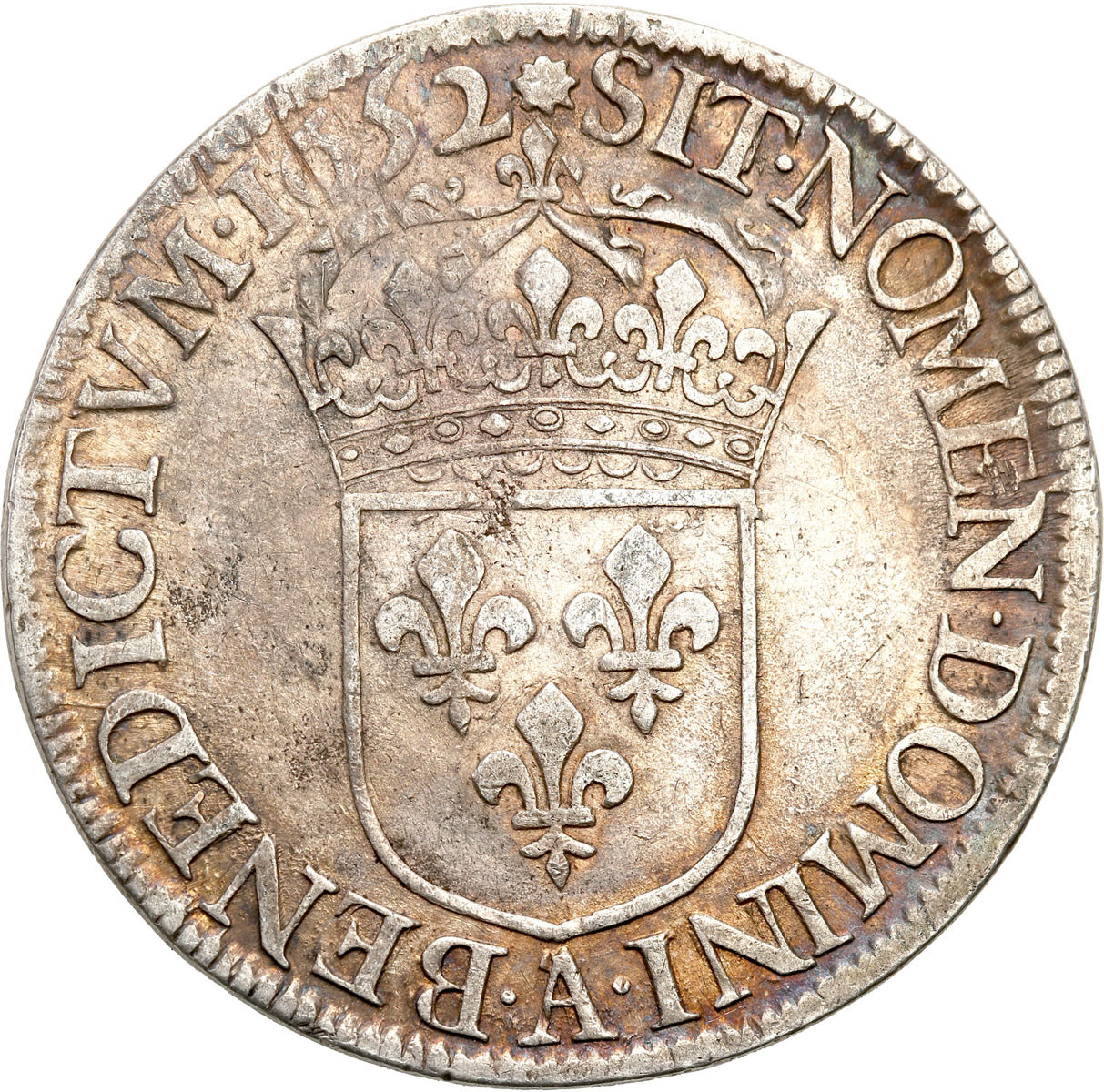 Francja, Ludwik XIV Wielki. Ecu à la mèche longue 1652 A, Paryż